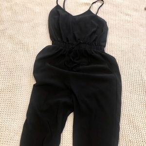 Black Drawstring Jumpsuit
